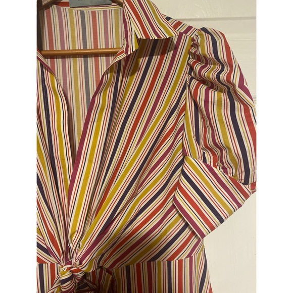 Silvia Tcherassi Roopal Midi-Dress Striped Size Large - Picture 8 of 13